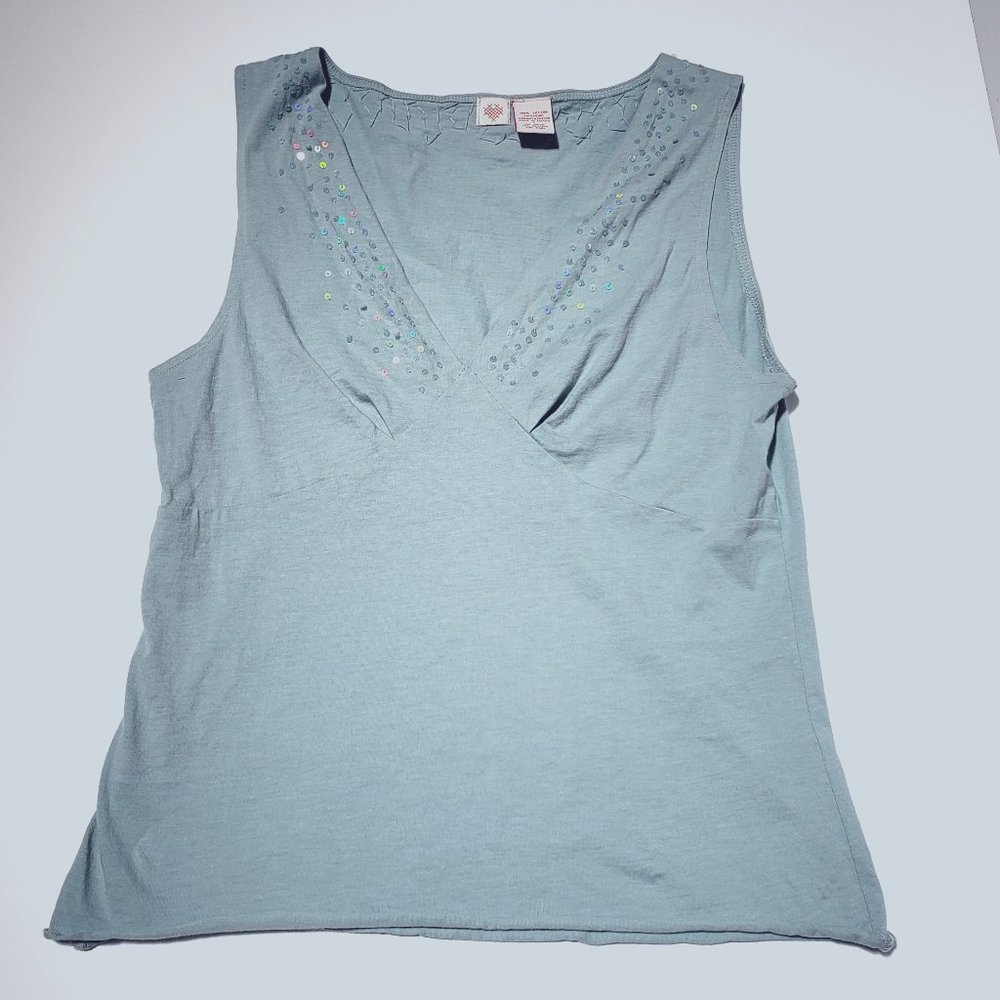 Anthropologie sleeveless top with sequins